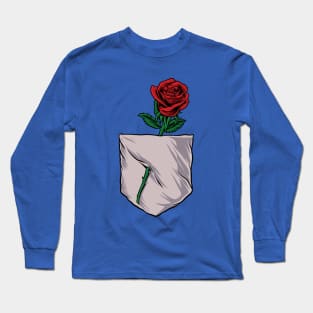 Rose in pocket Long Sleeve T-Shirt